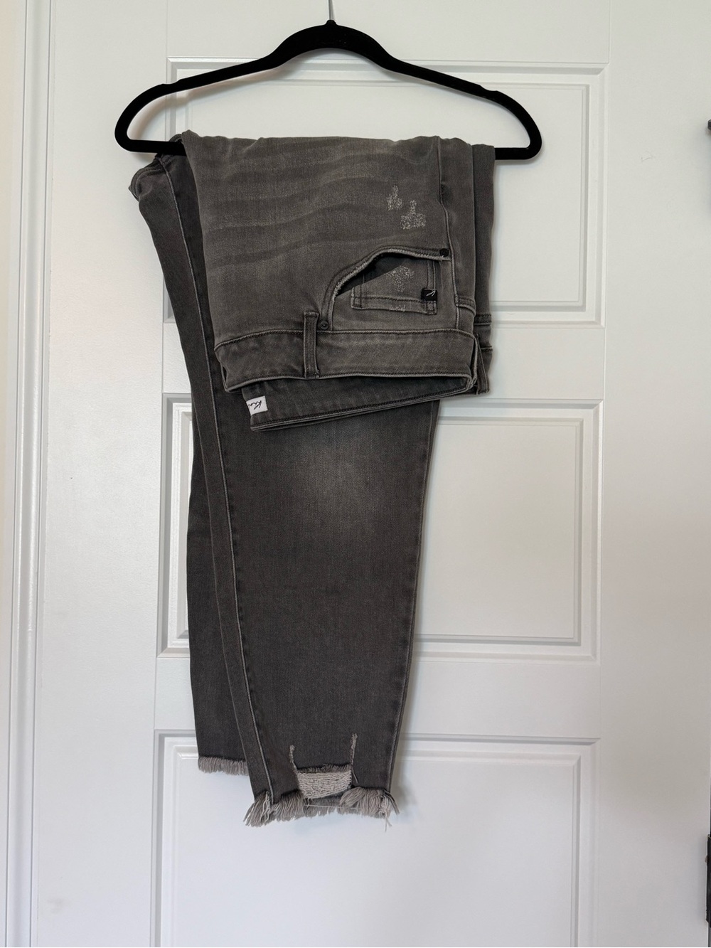 Plus Size KanCan Distressed Gray-Washed Jeans